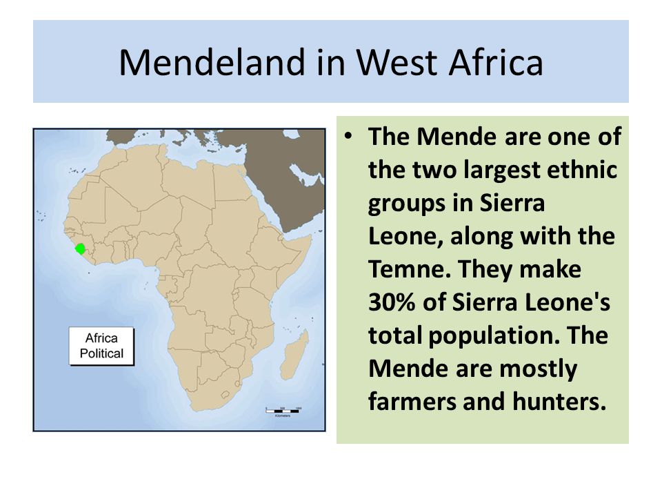 Mendeland in West Africa