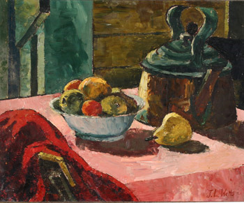 Bowl of Fruit and a Copper Kettle
