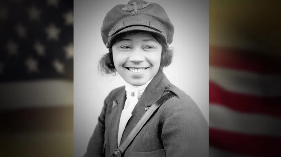 Bessie Coleman - Flag Background
